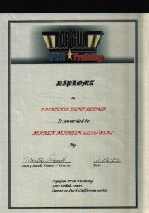 TopGun PDR Training Californien Diploma