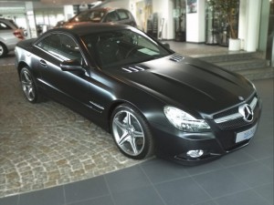 Mercedes SL schwarz matt
